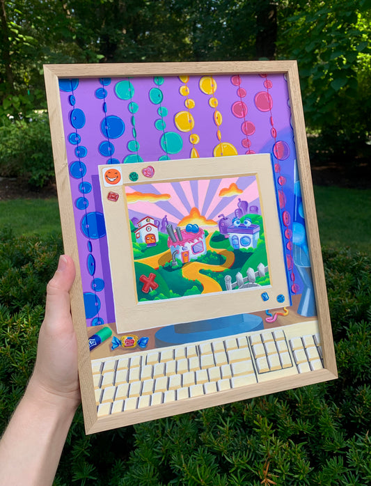 Inspired by “Purble Place” Nostalgia, 9”x12” Print