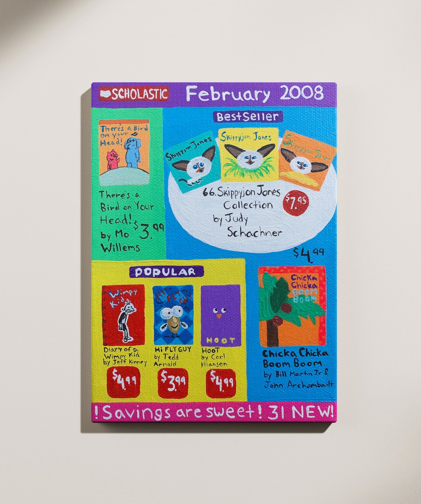 2008 Book Fair Pamphlet, 5”x7” Original Painting