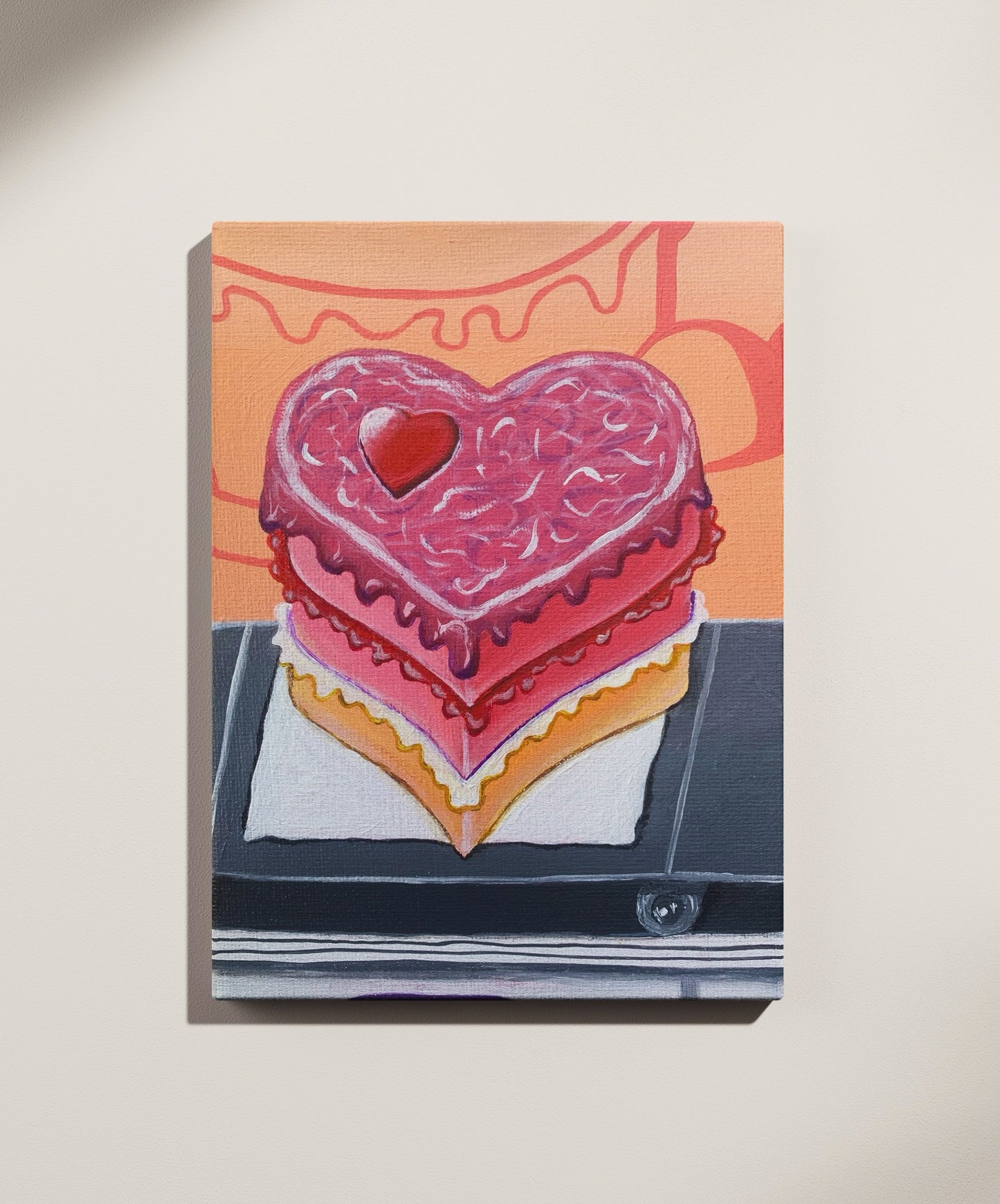 Inspired by Purble Place Cake, 5”x7” Original Painting