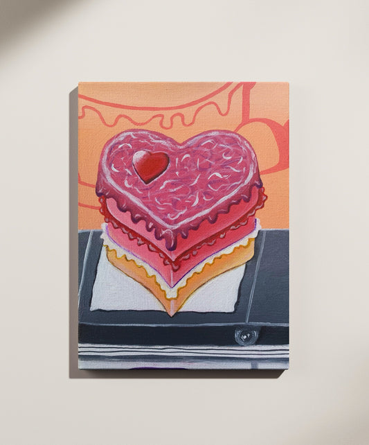 Inspired by Purble Place Cake, 5”x7” Original Painting