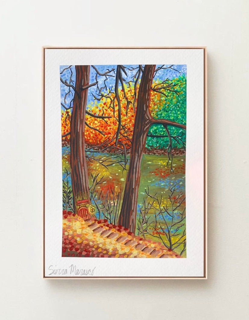 Fall Forest, 5”x7” Original Painting