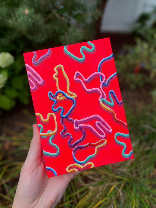 Sillybandz, 5”x7” Original Painting