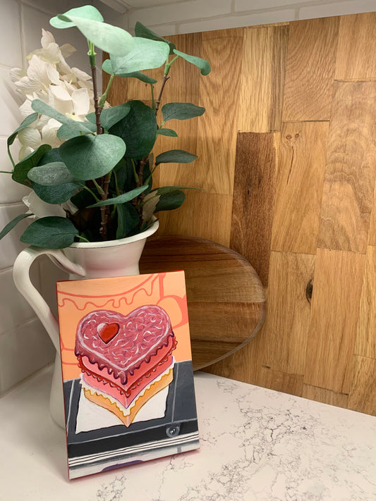 Purble Place Cake, 5”x7” Original Painting