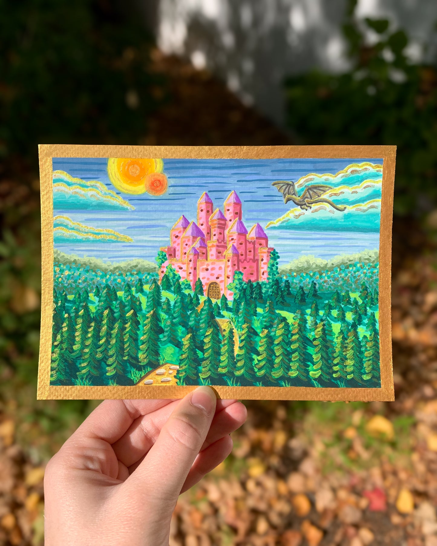 A Far Away Land, 5”x7” Original Painting